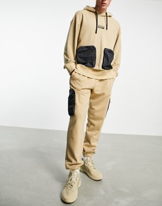 Бежевые джоггеры с карманами на штанинах adidas Originals RYV-Светло-бежевый цвет