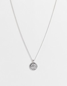 Серебристый кулон со звездой и камнем Icon Brand-Серебряный