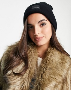 Базовая черная шапка-бини с логотипом "jadore " My Accessories London-Черный цвет