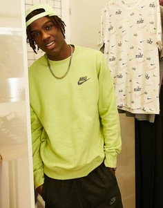 Лаймовый меланжевый свитшот Nike Revival-Желтый