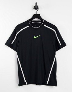 Черная футболка Nike Training Sport Clash-Серый