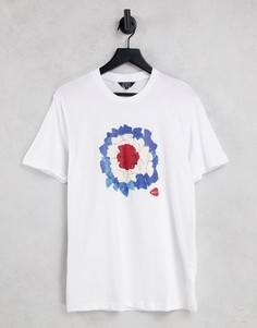 Футболка с принтом на груди Ben Sherman-Белый