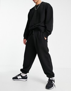 Oversized-джоггеры черного цвета от комплекта Topman-Черный цвет