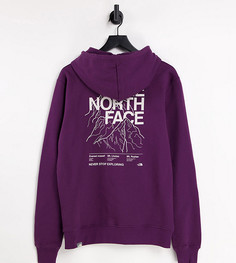 Фиолетовое худи с контурным принтом гор The North Face - эксклюзивно для ASOS-Фиолетовый цвет