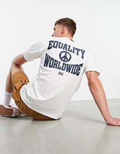 Белая футболка с принтом на спине Vans Equality-Белый