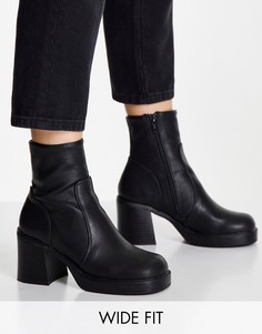 Черные ботинки на массивной платформе ASOS DESIGN Even-Черный цвет