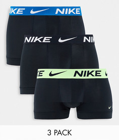 Набор из 3 боксеров-брифов черного цвета Nike Essential Micro-Черный цвет