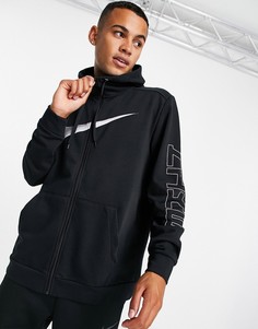 Черная куртка из ткани с капюшоном Nike Training Sport Clash-Черный цвет