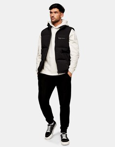 Черные саржевые джоггеры Topman-Черный цвет