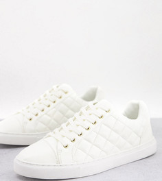 Белые стеганые кроссовки ASOS DESIGN-Белый