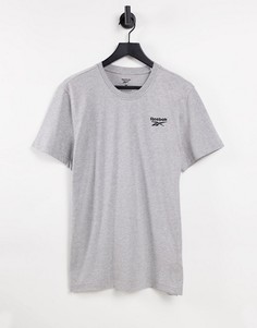 Серая футболка с логотипом Reebok-Серый