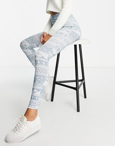 Леггинсы с новогодним узором Фэйр-Айл ASOS DESIGN-Разноцветный