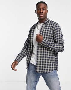 Темно-синяя рубашка в клетку Jack & Jones Originals-Темно-синий