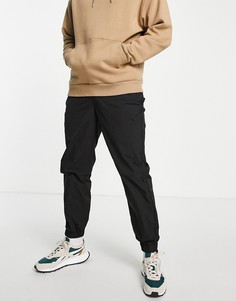 Черные свободные джоггеры из нейлона Topman-Черный цвет