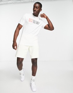 Белая футболка с текстовым принтом Nike-Белый