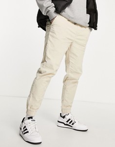 Бежевые брюки узкого кроя со шнурком Jack & Jones Originals-Светло-бежевый цвет