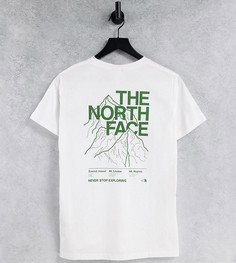 Белая футболка с контурным принтом The North Face Mountain – эксклюзивно для ASOS-Белый
