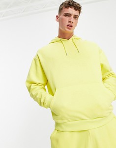 Худи в стиле oversized выбеленного желтого цвета (от комплекта) ASOS DESIGN-Желтый
