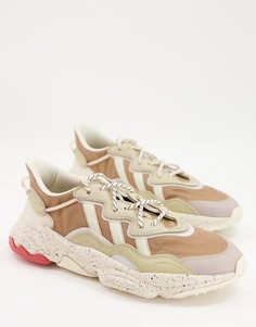Бежевые кроссовки adidas Originals Ozweego-Светло-бежевый цвет