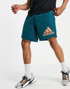 Бирюзовые шорты adidas Training Sportforia-Голубой
