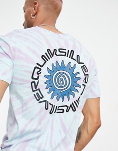 Голубая футболка с принтом Quiksilver Slow Light-Голубой