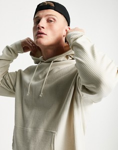 Серовато-белый худи из вафельного трикотажа New Look