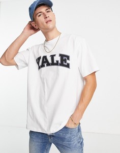 Oversized-футболка белого цвета с принтом "Yale" на груди и спине Topman-Белый