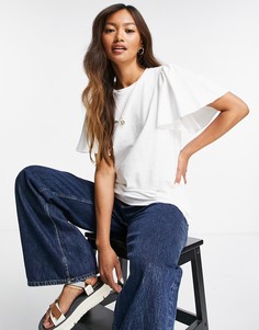 Белая футболка из органического хлопка с расклешенными рукавами Vero Moda Aware-Белый