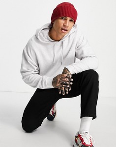 Белый меланжевый oversize-худи ASOS DESIGN