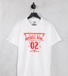 Белая футболка с круглым вырезом Russell Athletic-Белый