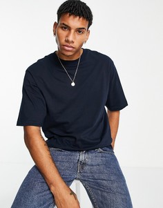 Темно-синяя oversized-футболка River Island-Темно-синий