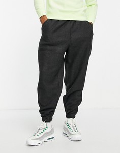 Темно-серые меланжевые oversized-джоггеры из плотного флиса ASOS DESIGN-Серый