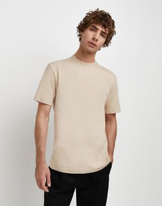 Светло-бежевая футболка с высоким воротником River Island-Светло-бежевый цвет