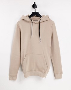 Бежевое худи Bershka-Светло-бежевый цвет