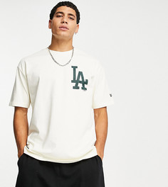 Светлая футболка в стиле oversized с принтом "LA Dodgers" New Era Heritage – эксклюзивно для ASOS-Белый