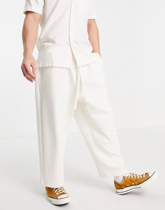Укороченные джоггеры с широкими штанинами в стиле oversized ASOS DESIGN-Черный цвет