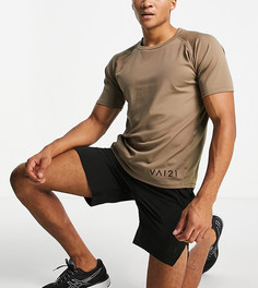 Спортивная футболка цвета грецкого ореха с короткими рукавами VAI21-Коричневый цвет