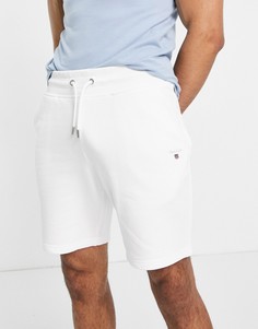 Трикотажные шорты белого цвета с логотипом Gant Original-Белый