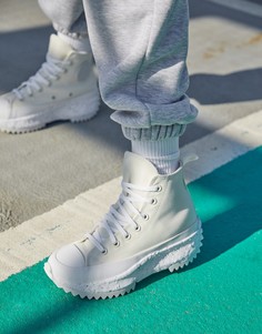 Кремовые кроссовки с подошвой из пеноматериала Crater Converse Run Star Hike-Белый