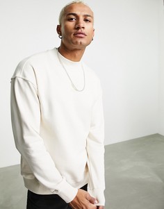 Белый классический свитшот с высоким воротом Puma