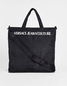 Черная сумка-шопер Versace Jeans Couture-Черный цвет