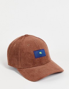 Коричневая вельветовая бейсболка с нашивкой-логотипом New Era 9Forty-Коричневый цвет