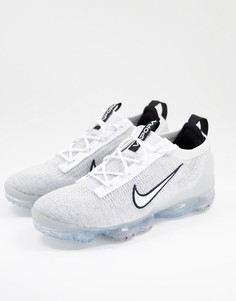 Белые кроссовки Nike Vapormax 2021 Flyknit-Белый