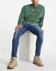 Синие джинсы скинни ASOS DESIGN-Голубой