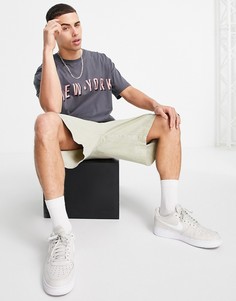 Серая oversized-футболка с принтом "New York" New Look-Серый