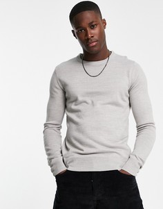 Светло-серый джемпер с круглым вырезом Brave Soul