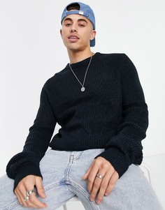 Темно-синий джемпер с декоративной строчкой и дизайном в виде ананаса Brave Soul