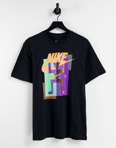 Черная футболка с принтом танцующего человечка Nike Festival Futura Air-Черный цвет