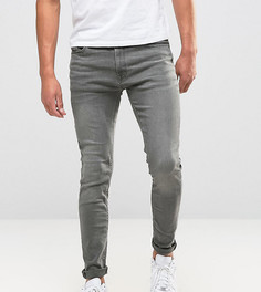 Серые выбеленные джинсы скинни Jack & Jones intelligence-Серый
