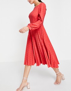 Золотистое платье со складками Closet-Красный